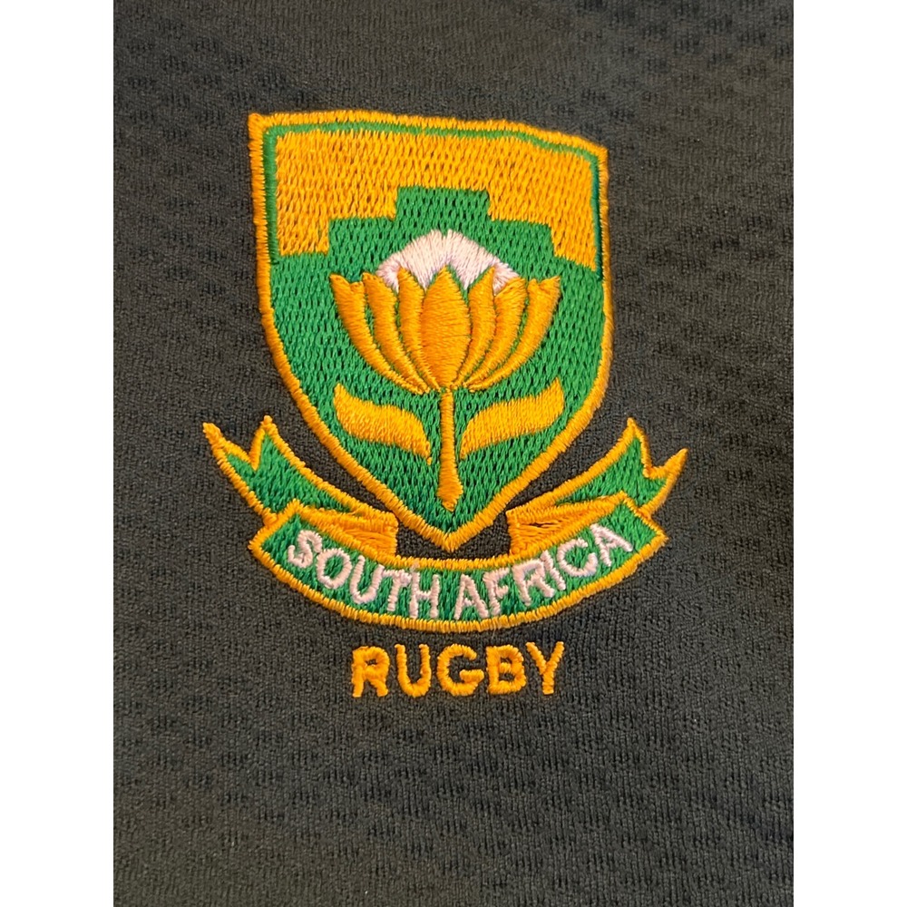 Asics South Africa Springboks Kids Rugby Jersey Green Gold Size 9-10 Years MTN